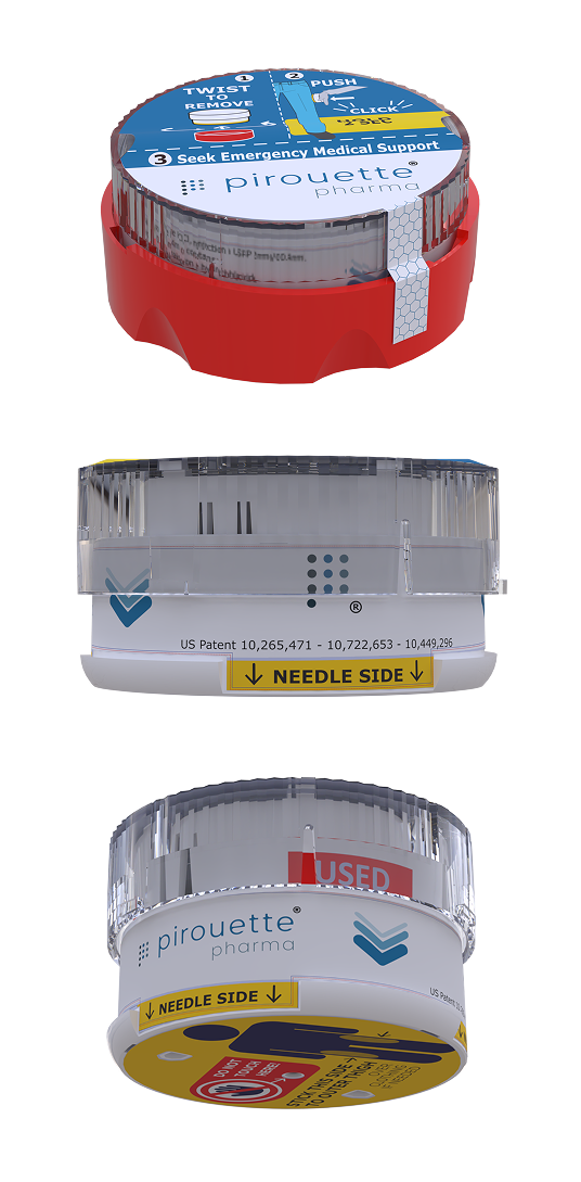 Pirouette auto-injector product